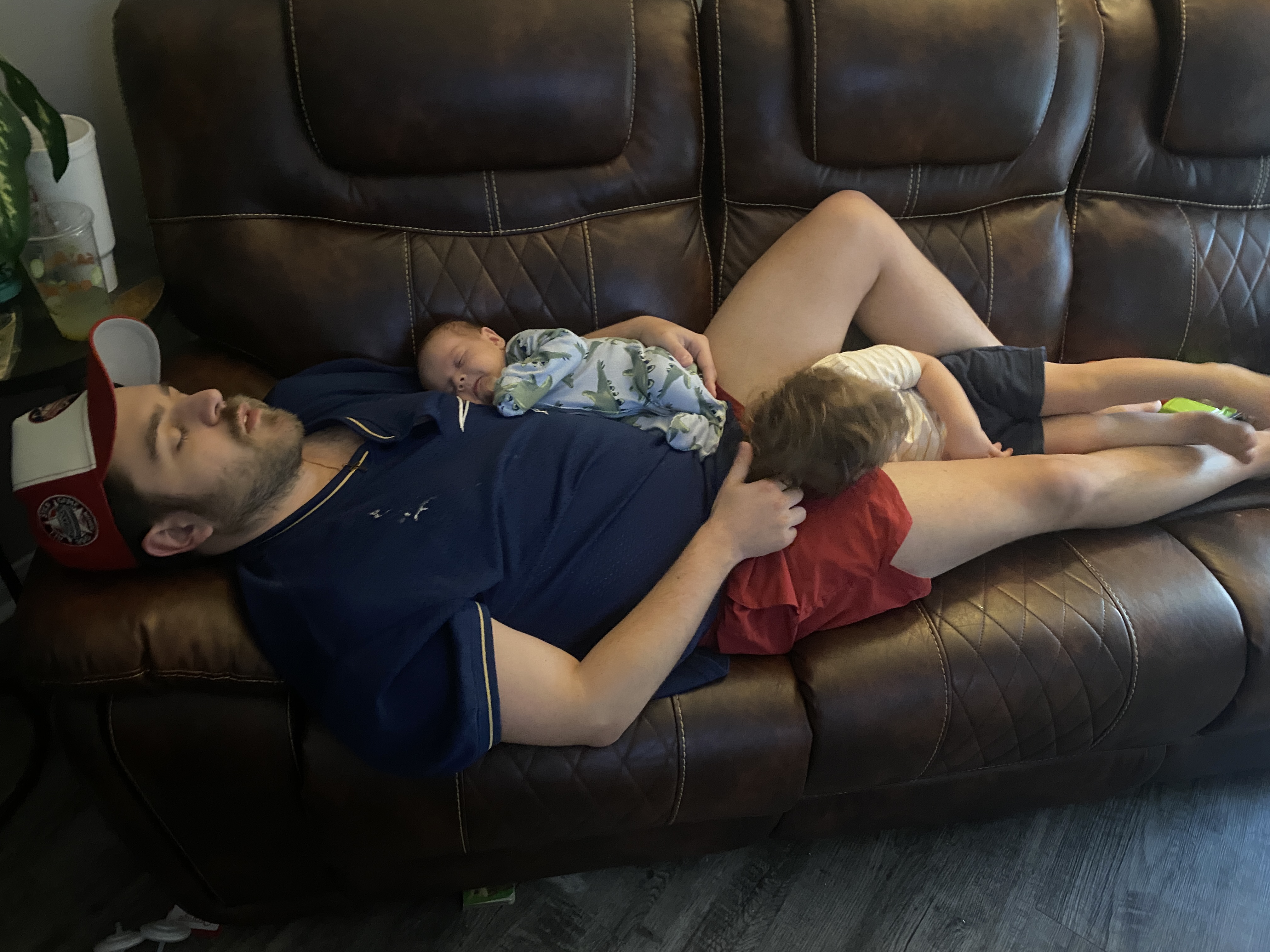 A family moment with Robert, Carly, Jett, and Owen